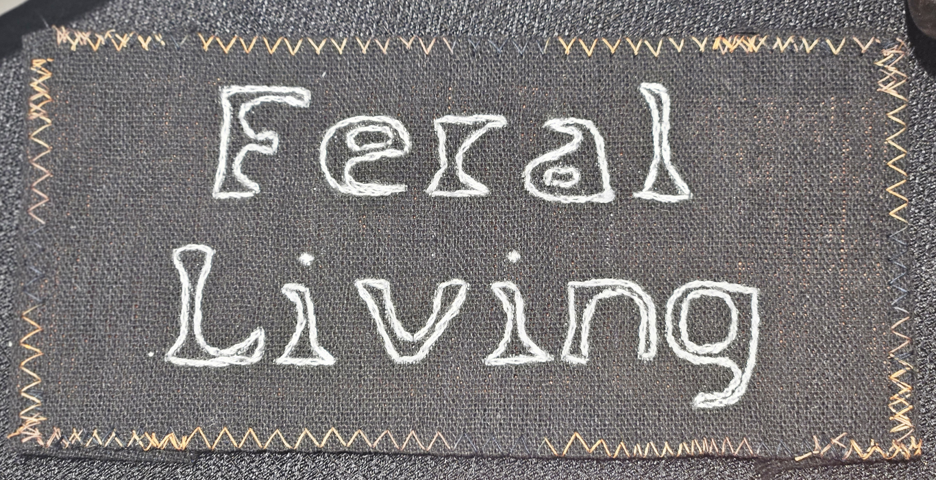 Feral Living Patch - Silver on Black - Image 2