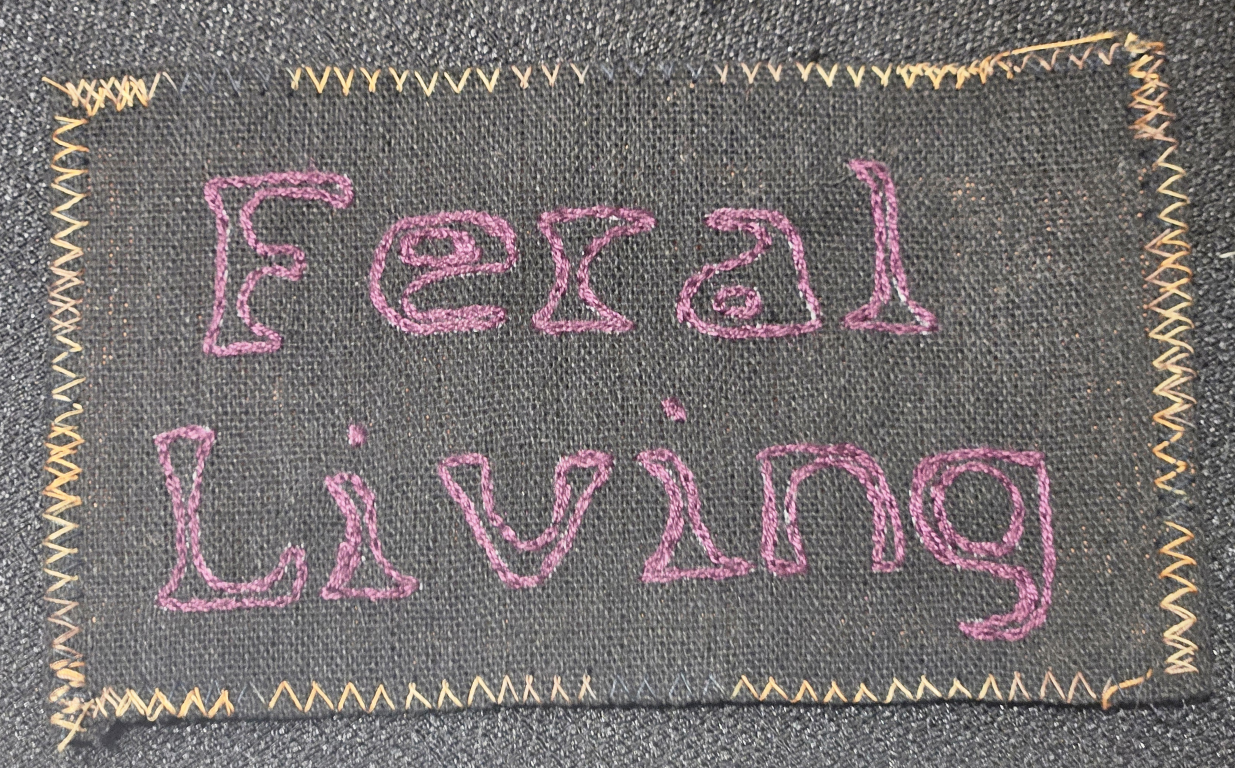 Feral Living Patch - Wine on Black - Image 2