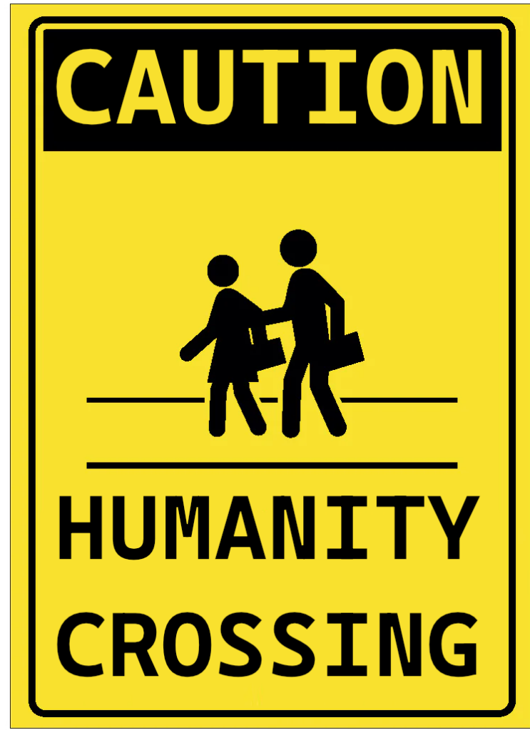 Humanity Crossing - Sticker